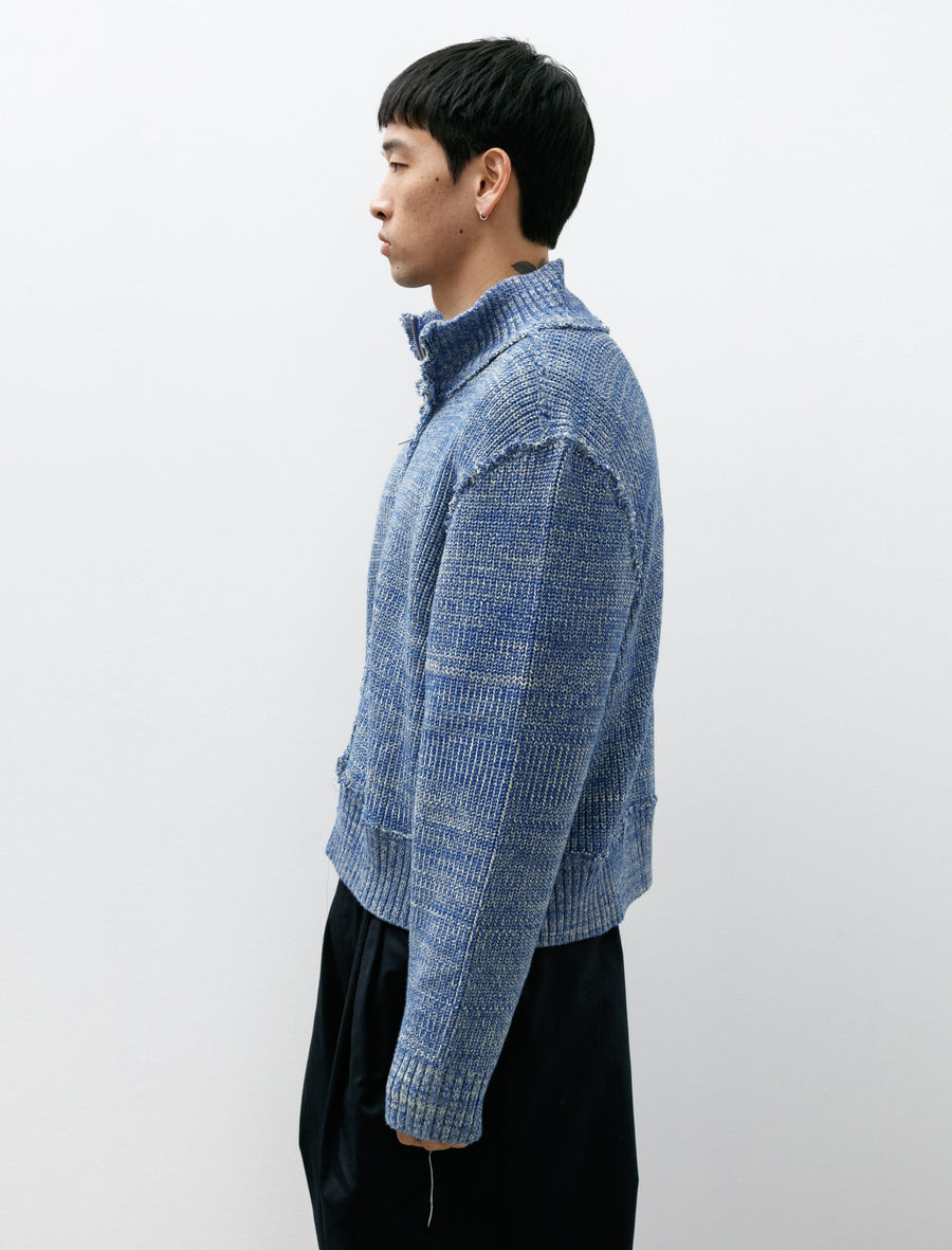 Camiel Fortgens Zip Up Knit Melange Blue Yellow – Neighbour