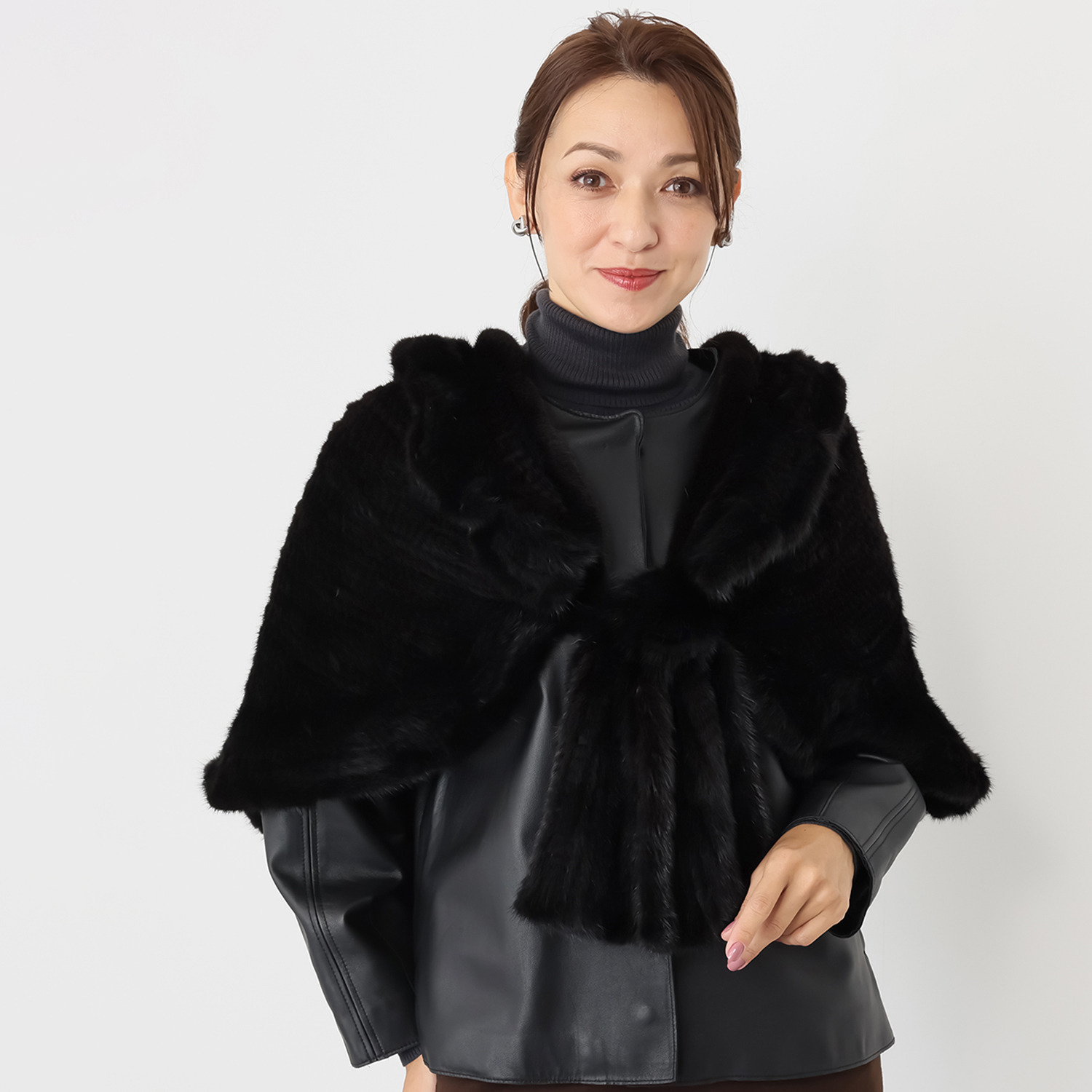 ミンクヤーン ケープストール- ショップチャンネル