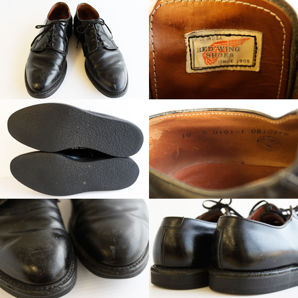 70s USA製 REDWINGレッドウイング 101 ポストマン レザーシューズ