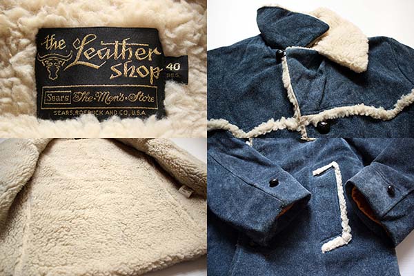 70s Sears ボアライナー ブルースエード ランチコート 40R - Sixpacjoe