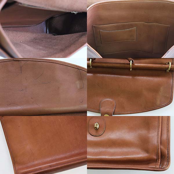 USA製 COACH オールド コーチ 2WAY レザー ブリーフケース 茶☆5266