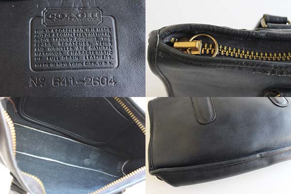 USA製 COACH オールド コーチ バケツ型 レザーショルダーバッグ 黒