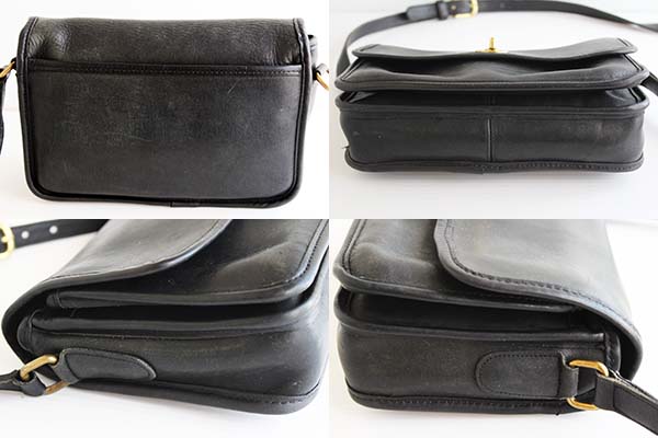 USA製COACH オールド コーチ レザーショルダーバッグ 黒☆940