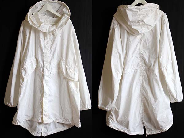 80s 米軍 U.S.ARMY スノーカモ パーカー ホワイト S☆モッズコート