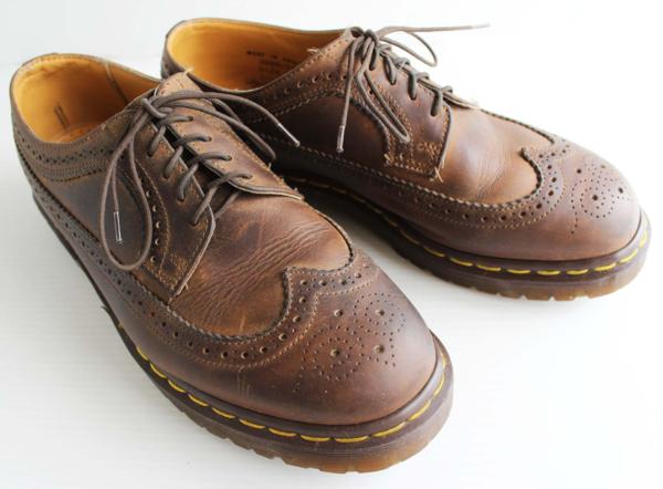 英国製 DR.MARTENSドクターマーチン ウイングチップ レザーシューズ 茶