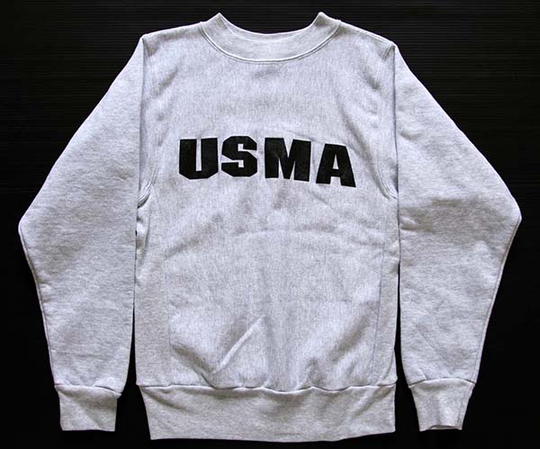 USA製 BISTEX USMA リバースウィーブ スウェット グレー S☆U.S.ARMY