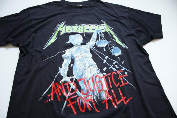 80s METALLICA メタリカ AND JUSTICE FOR ALL TOUR 88-89 バンドT
