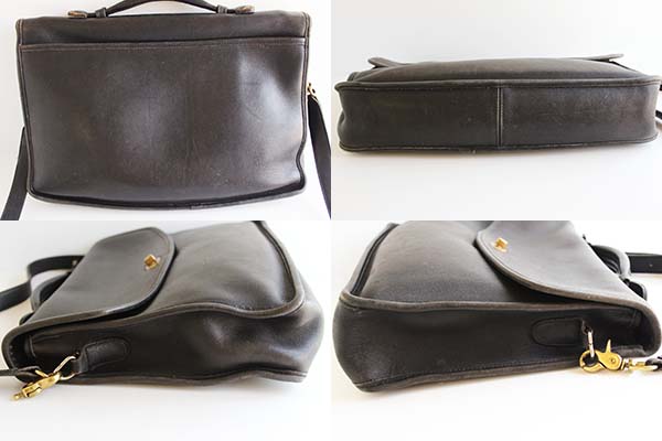 USA製 COACH オールド コーチ 2WAY レザー ブリーフケース 黒☆5265