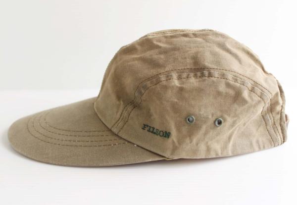 80s USA製 FILSONフィルソン ロングビル オイルドコットン キャップ