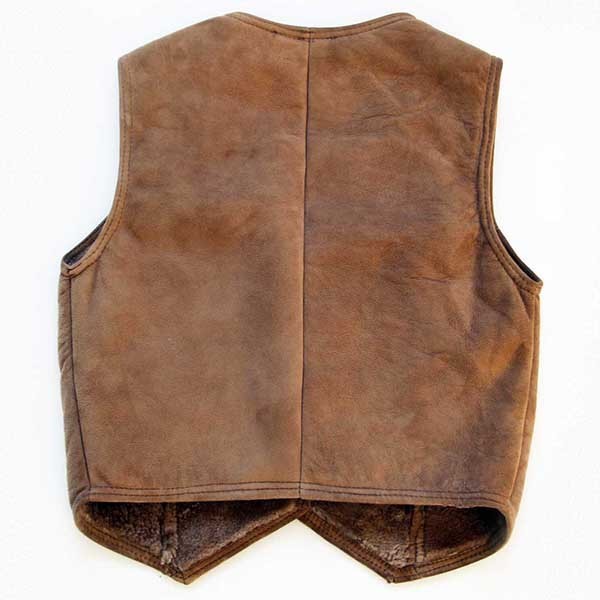 カナダ製 Egli's シープスキン リアル ムートンベスト グレーブラウン