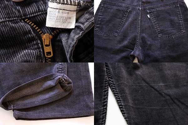 80s Levi'sリーバイス 519-1558 コーデュロイパンツ 黒 w34