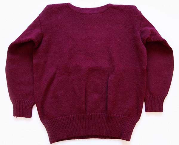 50s PEARSON フェルトパッチ付き ボートネック ローゲージ ウール