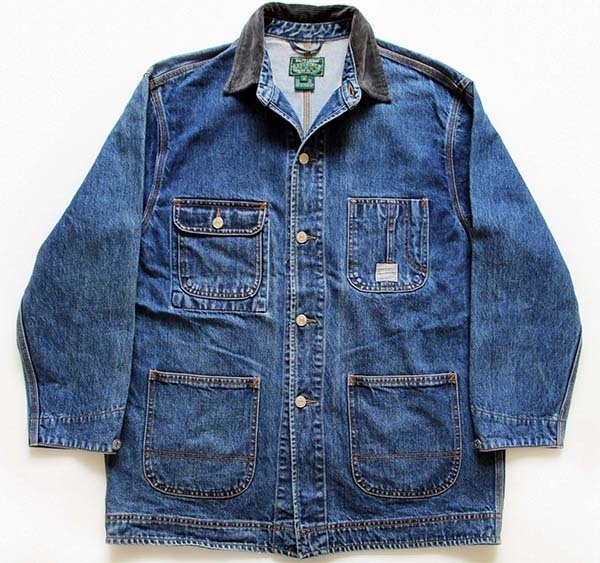 80s ポロ カントリー ラルフローレン デニム カバーオール M