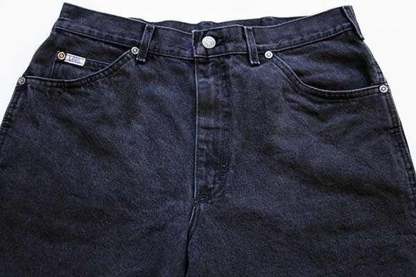 90s USA製 Leeリー 200-8902 ブラック デニムパンツ w33 L30