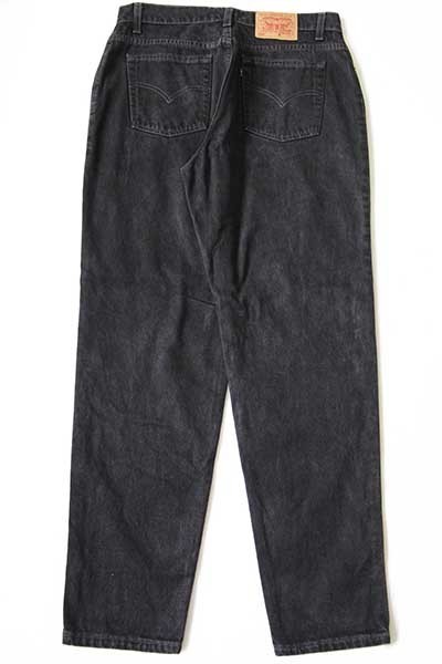 90s USA製 Levi'sリーバイス 550 ブラック デニムパンツ 18 REG.L☆11