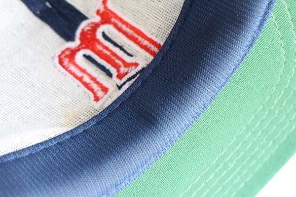 80s MLB Minnesota Twins ロゴ刺繍 ベースボール メッシュキャップ 紺