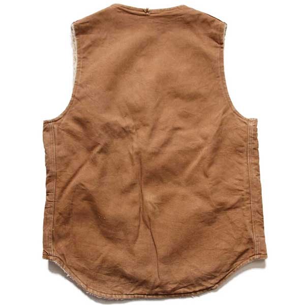 80s USA製 carharttカーハート ボアライナー ダックベスト 茶 MT
