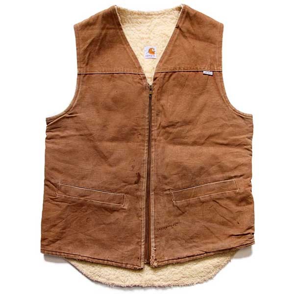 carhartt カーハート ダックベスト 裏ボア ブラウン V33DKB LT
