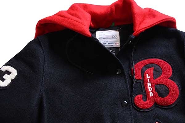 80s DeLONGデロング パッチ付き セーラーカラー メルトン ウール