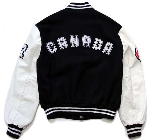 Sustainable fashion】カナダ製レザースタジャン 黒XL カナダ製 レザー