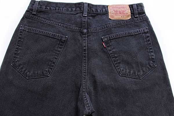 00s USA製 Levi'sリーバイス 550 ブラック デニムパンツ w36 L32☆118