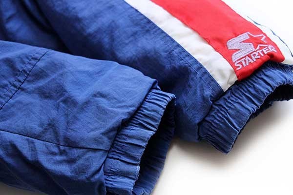 90s STARTERスターター NFL GIANTS 刺繍 フード付き 中綿入り ナイロン