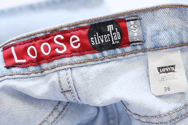 90s USA製 Levi'sリーバイス silverTabシルバータブ LooSe ワンタック