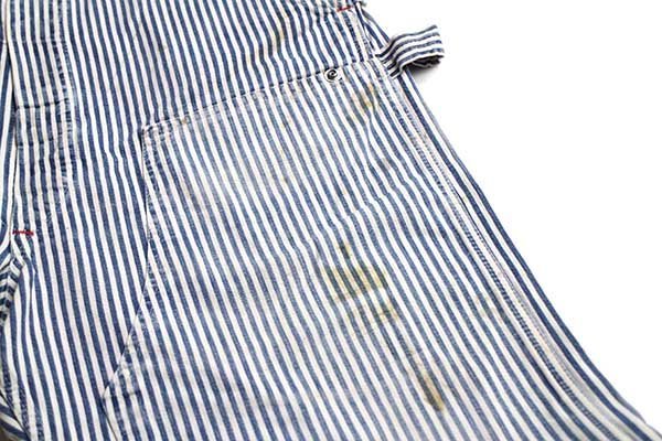 80s USA製 BIGMACビッグマック ヒッコリー ストライプ ダブルニー