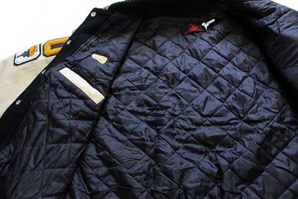 00s USA製 パッチ付き キルティングライナー メルトン ウール 袖革