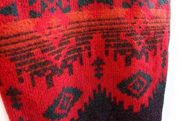 90s USA製 Woolrichウールリッチ ネイティブ柄 ロング ウール
