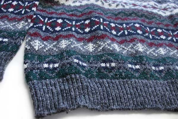 90s USA製 Woolrichウールリッチ ノルディック柄 ウールニット