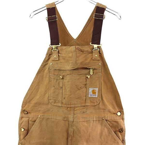 メキシコ製 carharttカーハート ダック地 ダブルニー オーバーオール