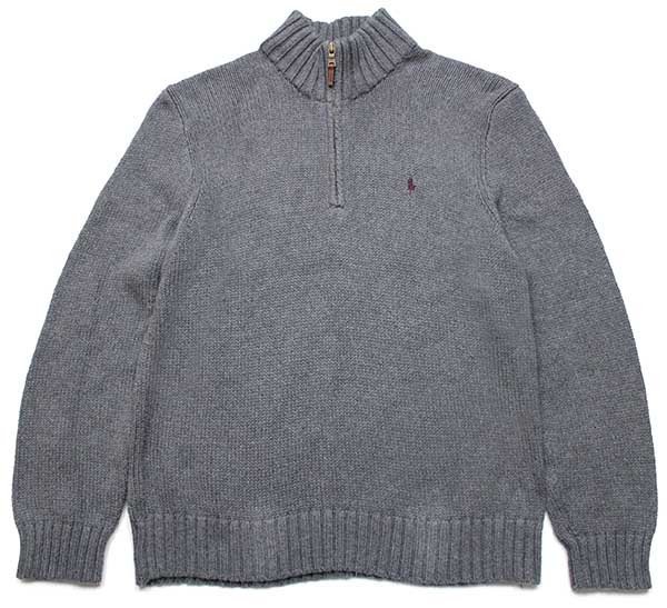 00s ポロ ラルフローレン ワンポイント ハイネック ハーフジップ