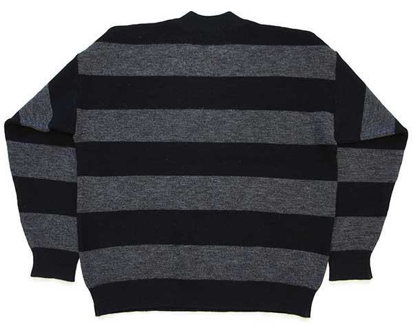 80s フランス製 CHEMISE LACOSTE ラコステ 太ボーダー ウール×アクリル