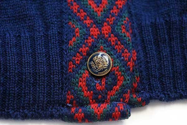 70s USA製 PENDLETONペンドルトン フォークロア柄 ウールニット