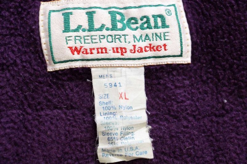 90s USA製 L.L.Bean ウォームアップ フリースライナー ナイロン