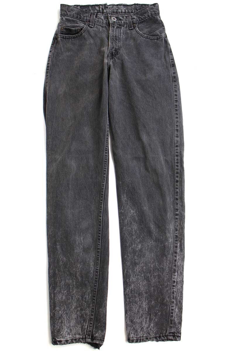 80s USA製 Levi'sリーバイス 555 ブラック デニムパンツ フェード W29