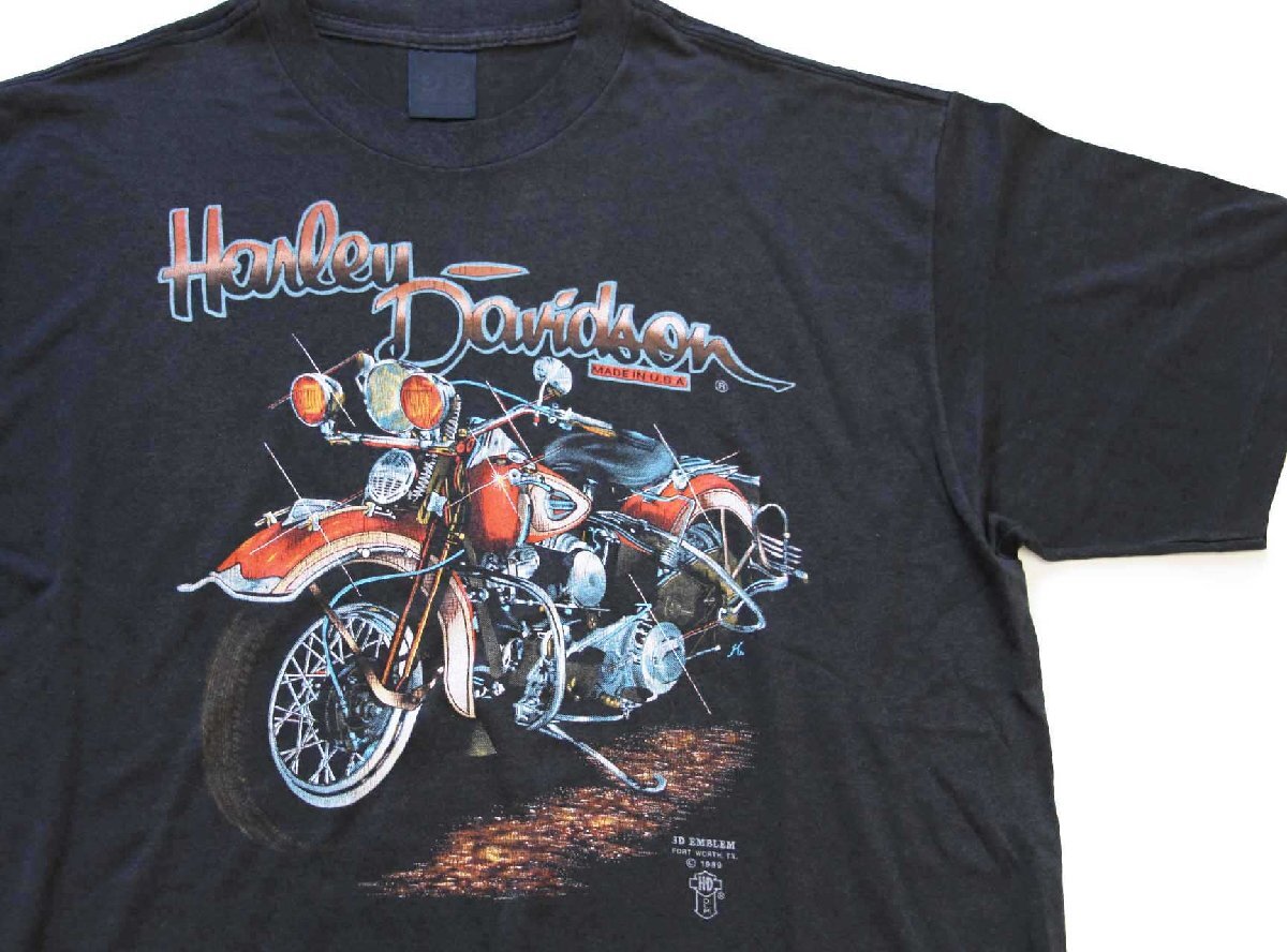 80s USA製 3D EMBLEM HARLEY-DAVIDSON ハーレー ダビッドソン Tシャツ