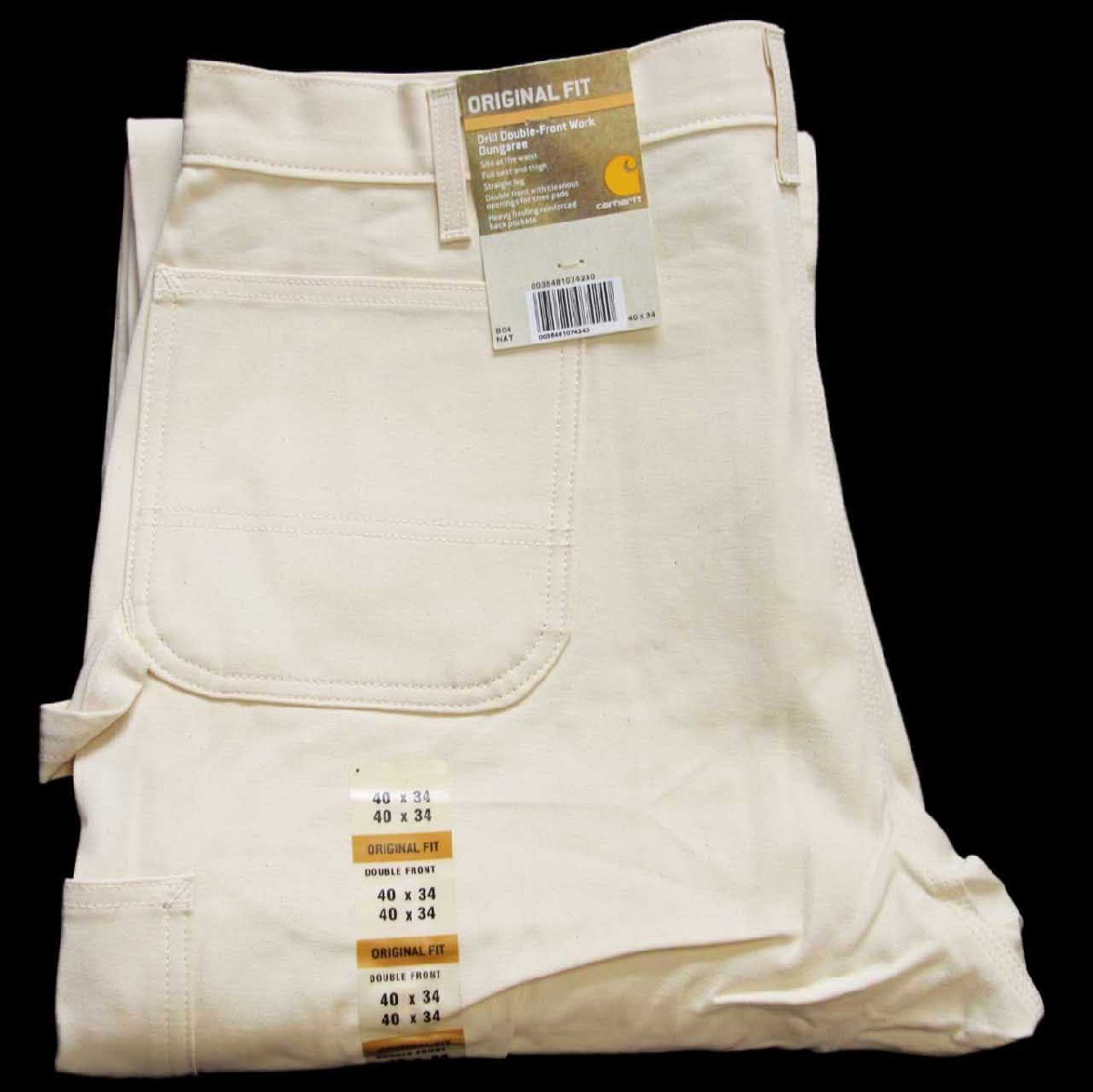 デッドストック☆USA製 carharttカーハート ダブルニー コットン