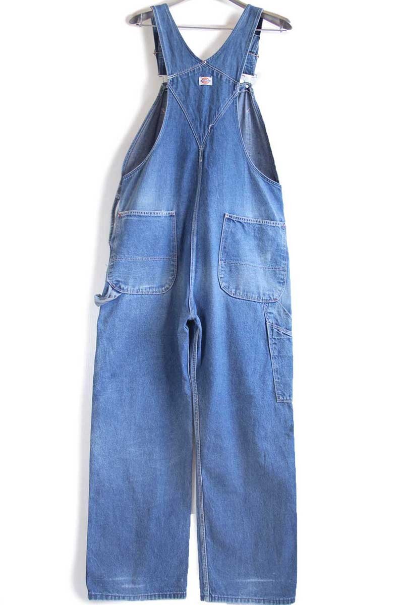 90s USA製 Dickiesディッキーズ デニム オーバーオール w36 L30