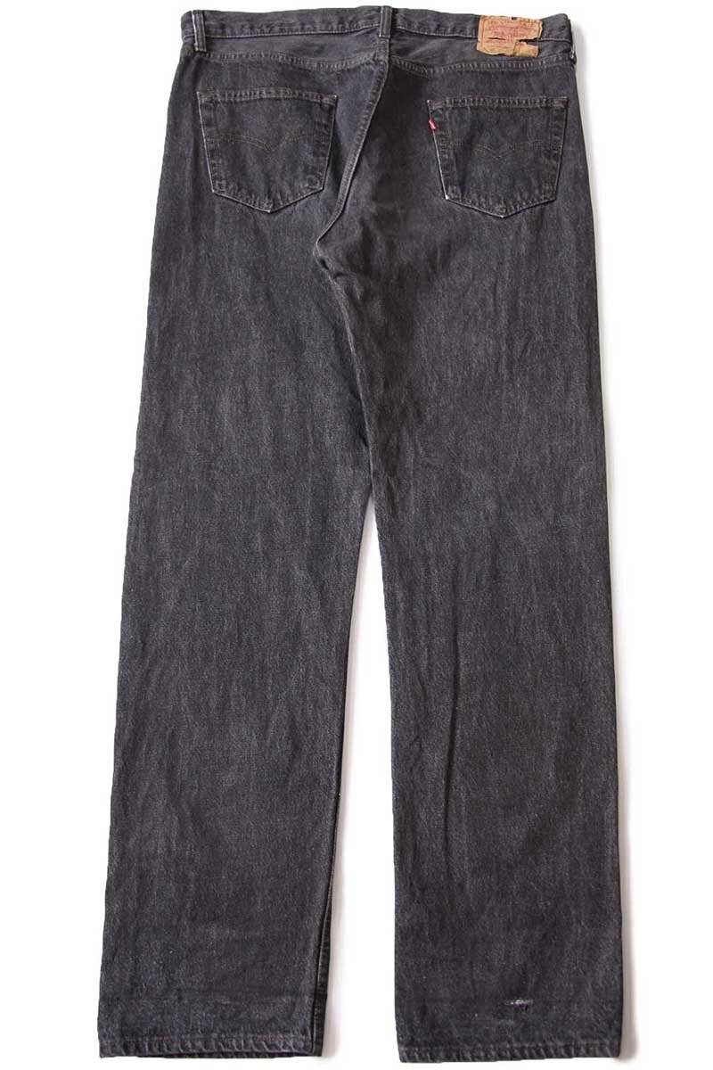 90s USA製 Levi'sリーバイス 501 先染め ブラック デニムパンツ w38