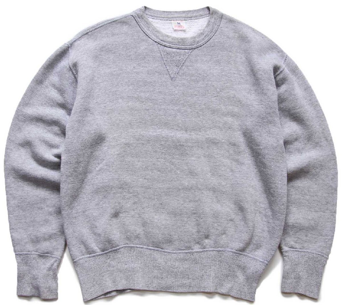 50s USA製 RUSSELLラッセル 無地 前V コットン スウェット 杢グレー M