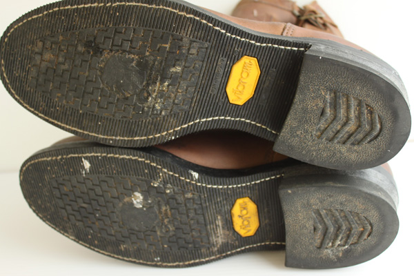 90s USA製 CHIPPEWAチペワ PT91 ショートエンジニアブーツ 茶 10