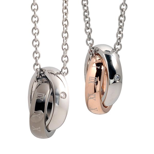 white clover (ホワイトクローバー) ダイヤモンド ローマ リング 2連