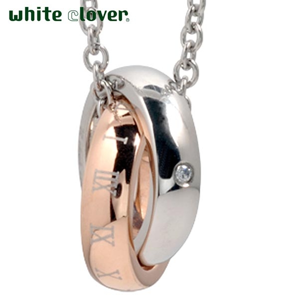 white clover (ホワイトクローバー) ダイヤモンド ローマ リング 2連