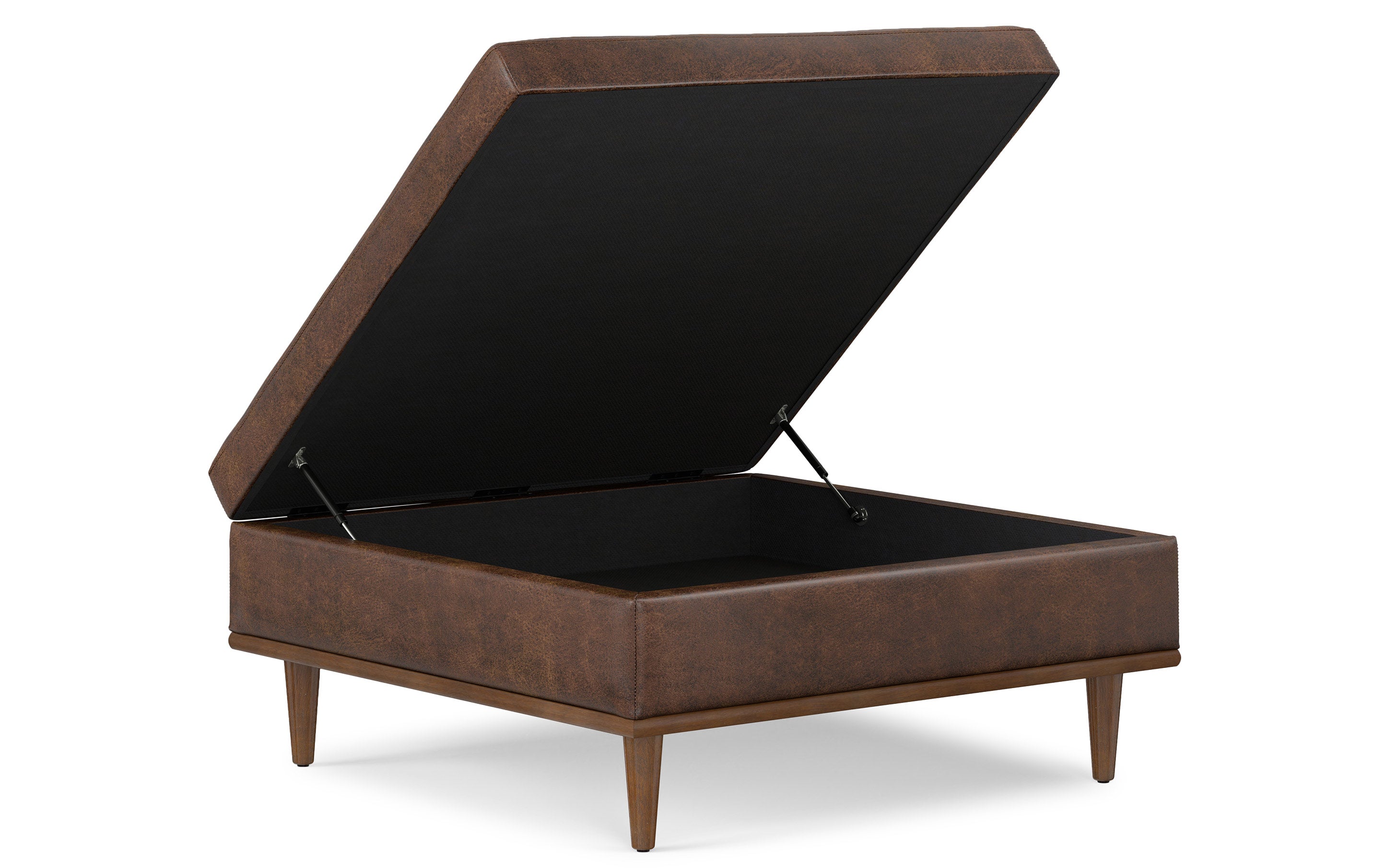 Storage Ottoman With Lift Top | Shiloh Square Ottoman – Simpli Home