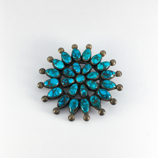 インディアンジュエリー ビンテージ ブローチ 4 | ターコイズ・メンズ