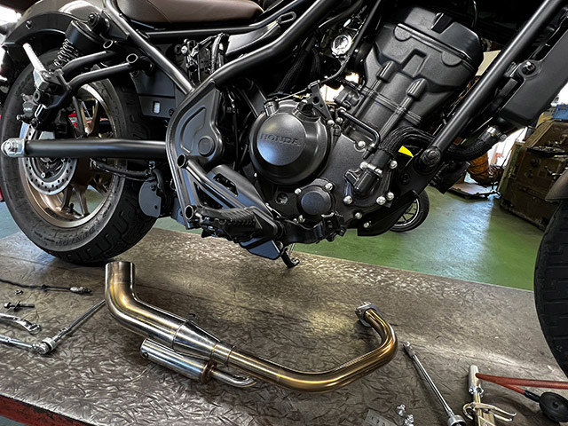 23-レブル250/S Edition/Eクラッチ｜POWERBOXパイプ ステンポリッシュ