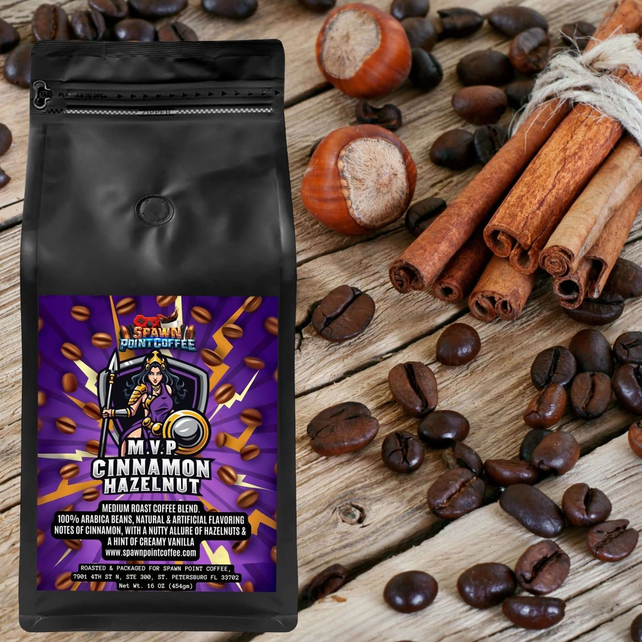 M. V. P. Cinnamon Hazelnut | Medium Roast Flavored Coffee – Spawn