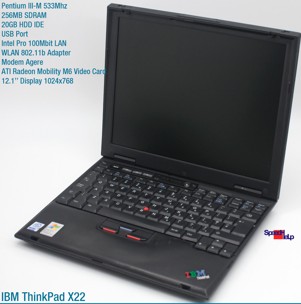 Netbook Notebook IBM ThinkPad X22 Intel Pentium 3 533MHZ Laptop